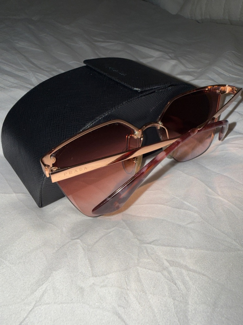 Authentic amazing condition rose colored lenses Prada sunnies!